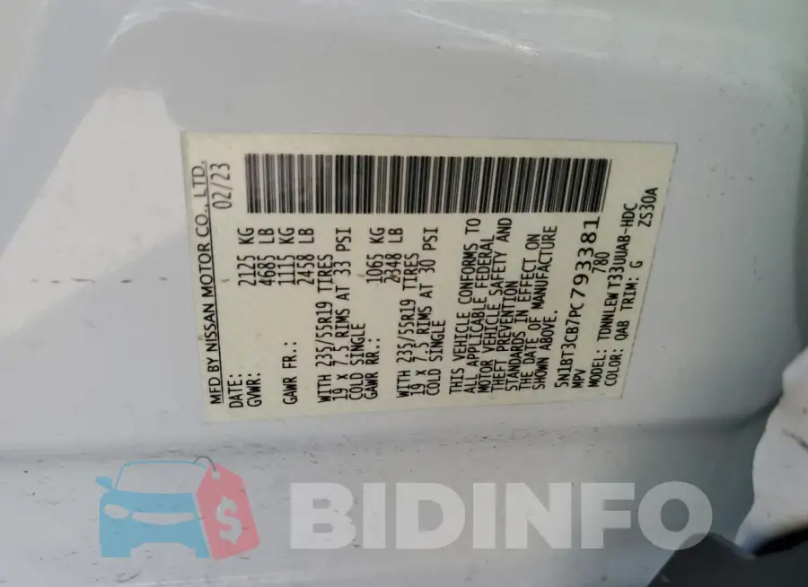 5N1BT3CB7PC793381 Photo# 14