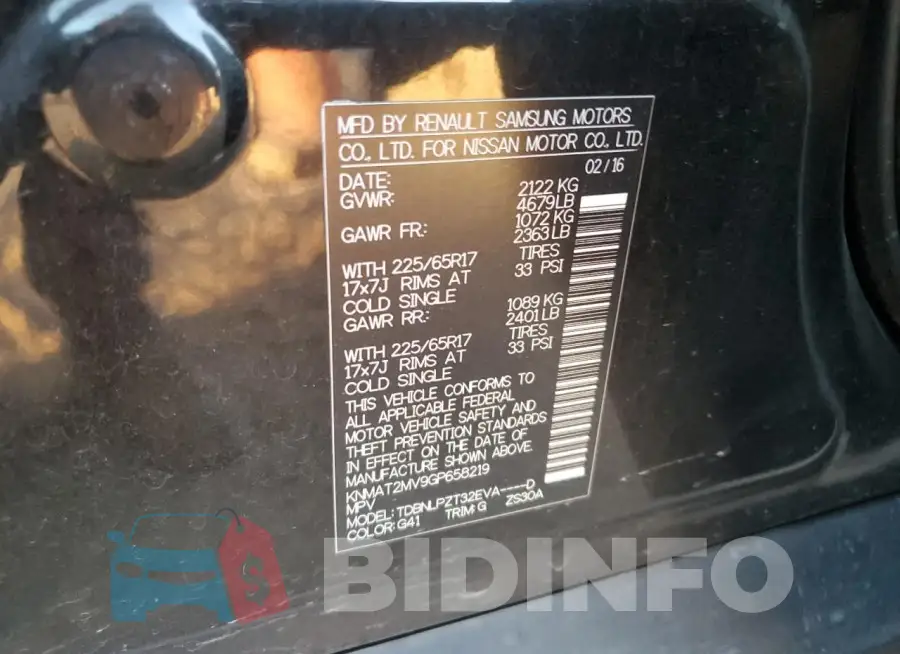 KNMAT2MV9GP658219 Photo# 14