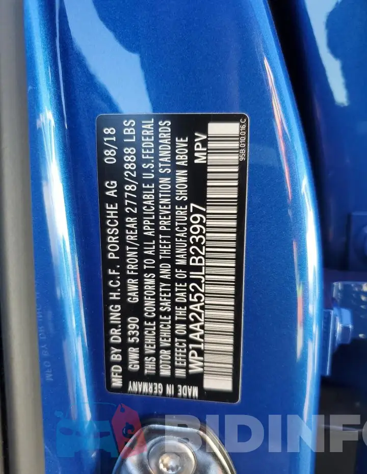 WP1AA2A52JLB23997 Photo# 14