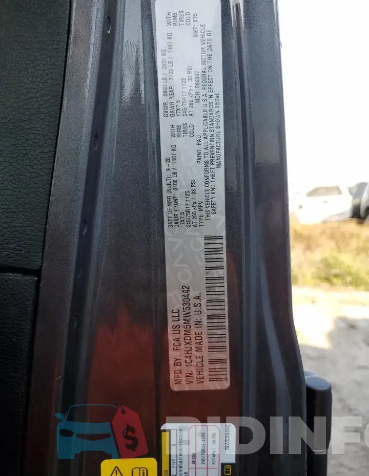 1C4HJXDM5MW530442 Photo# 14
