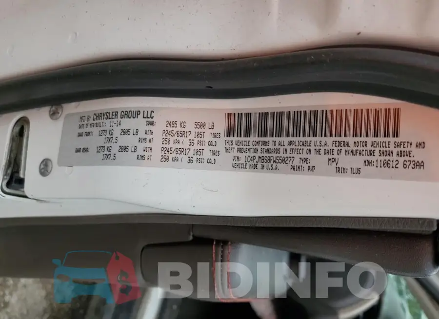 1C4PJMBS8FW550277 Photo# 13