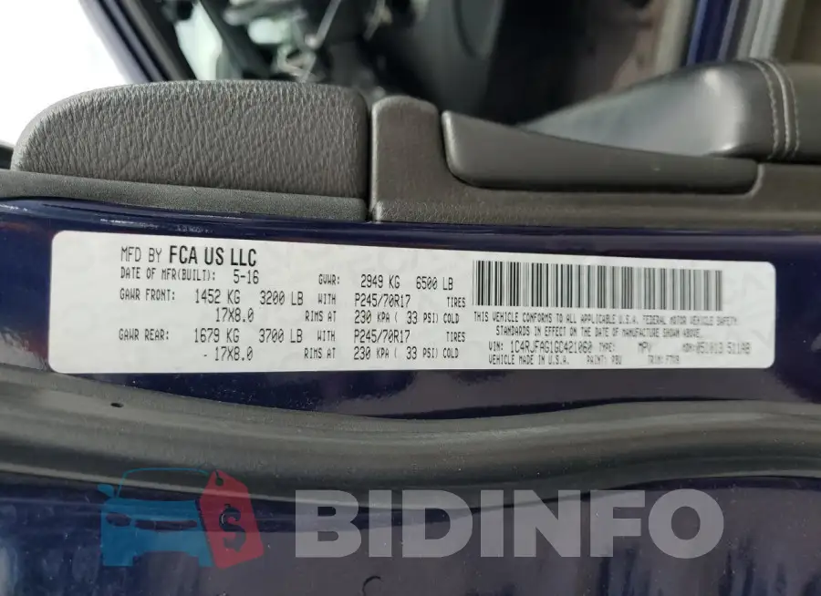 1C4RJFAG1GC421060 Photo# 13