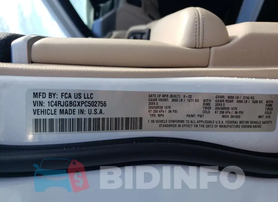 1C4RJGBGXPC502756 Photo# 13