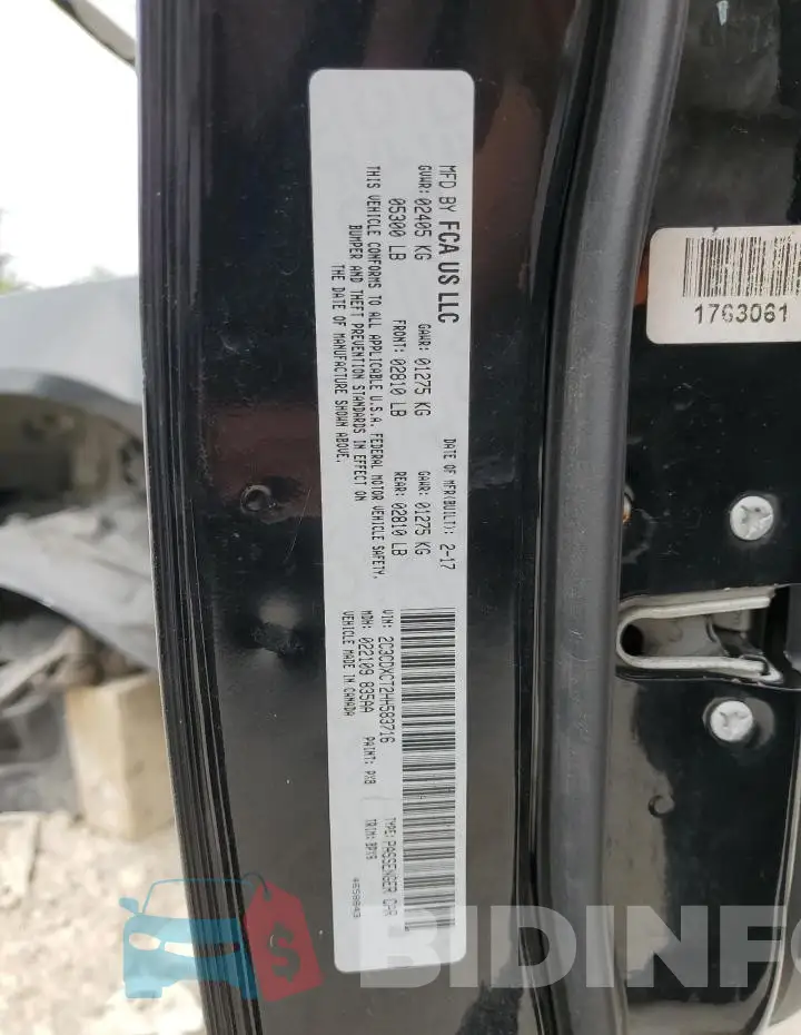 2C3CDXCT2HH583716 Photo# 12