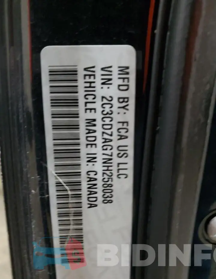 2C3CDZAG7NH258038 Photo# 12