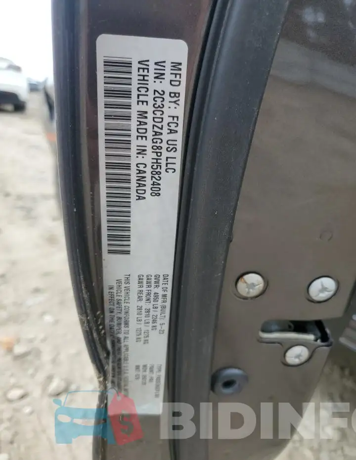 2C3CDZAG8PH582408 Photo# 13
