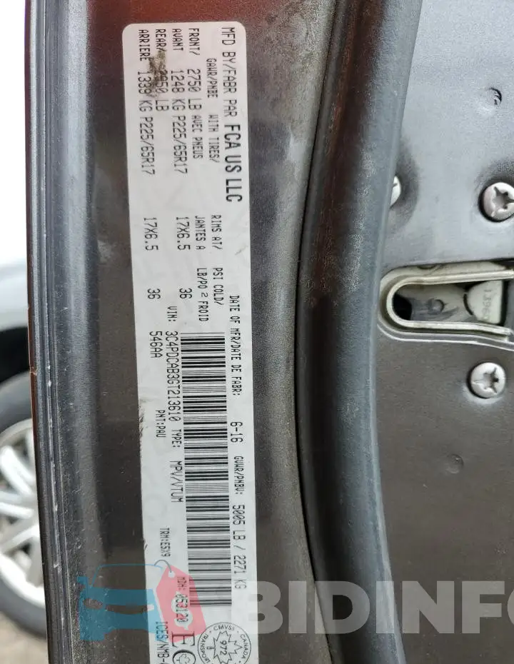 3C4PDCAB3GT213610 Photo# 12