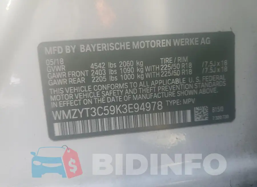 WMZYT3C59K3E94978 Photo# 13