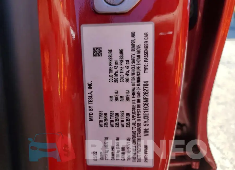 5YJ3E1EC6NF262704 Photo# 12