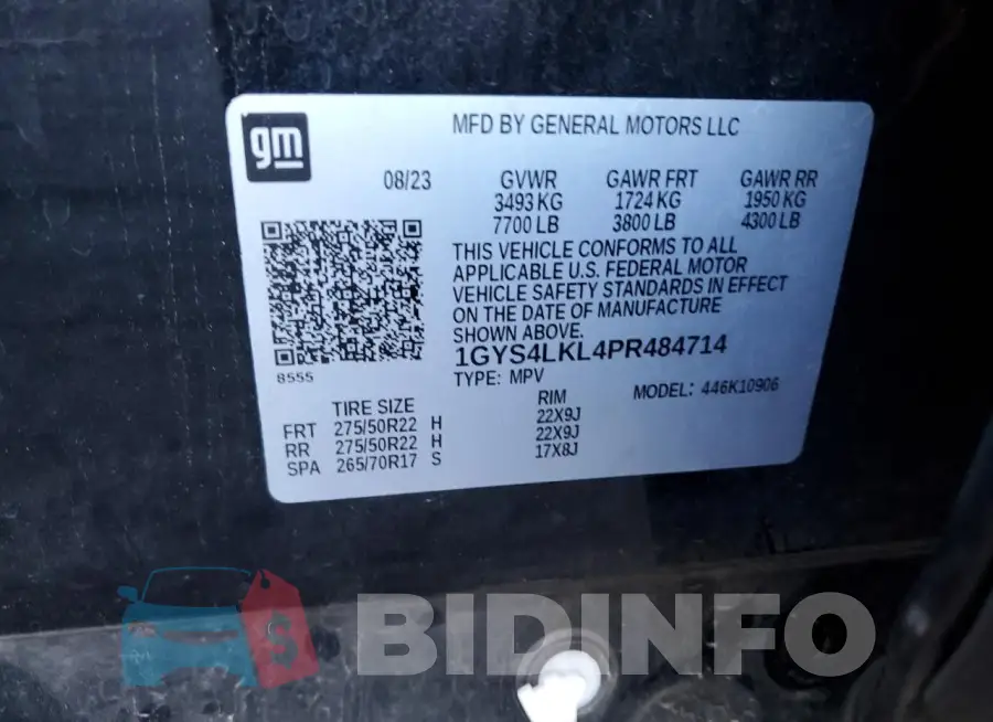 1GYS4LKL4PR484714 Photo# 14