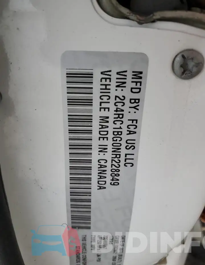 2C4RC1BG0NR228849 Photo# 14