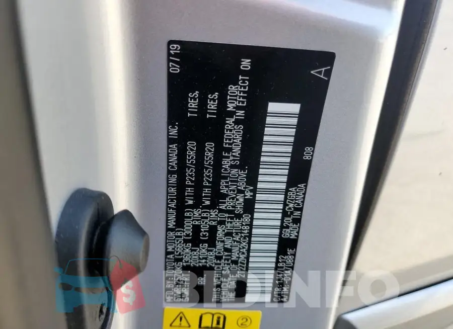 2T2ZZMCA2KC148180 Photo# 12