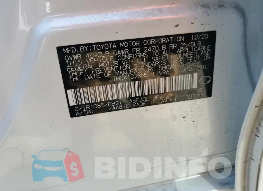 JTHCA1D2XM5111996 Photo# 12