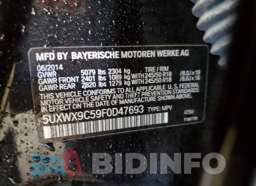 5UXWX9C59F0D47693 Photo# 13