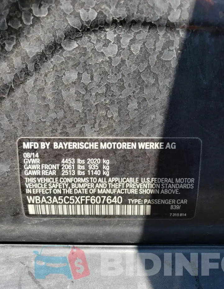 WBA3A5C5XFF607640 Photo# 12