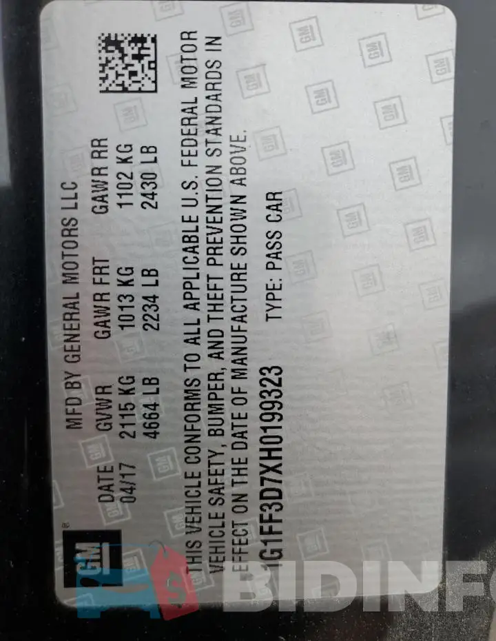 1G1FF3D7XH0199323 Photo# 12