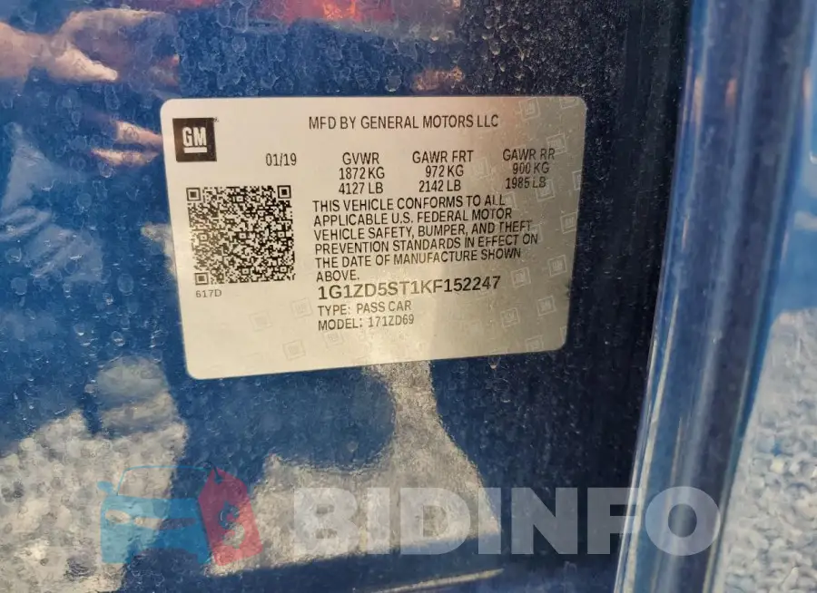 1G1ZD5ST1KF152247 Photo# 12