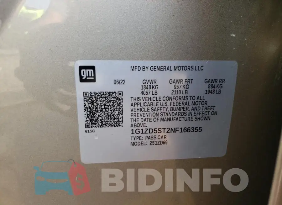1G1ZD5ST2NF166355 Photo# 12