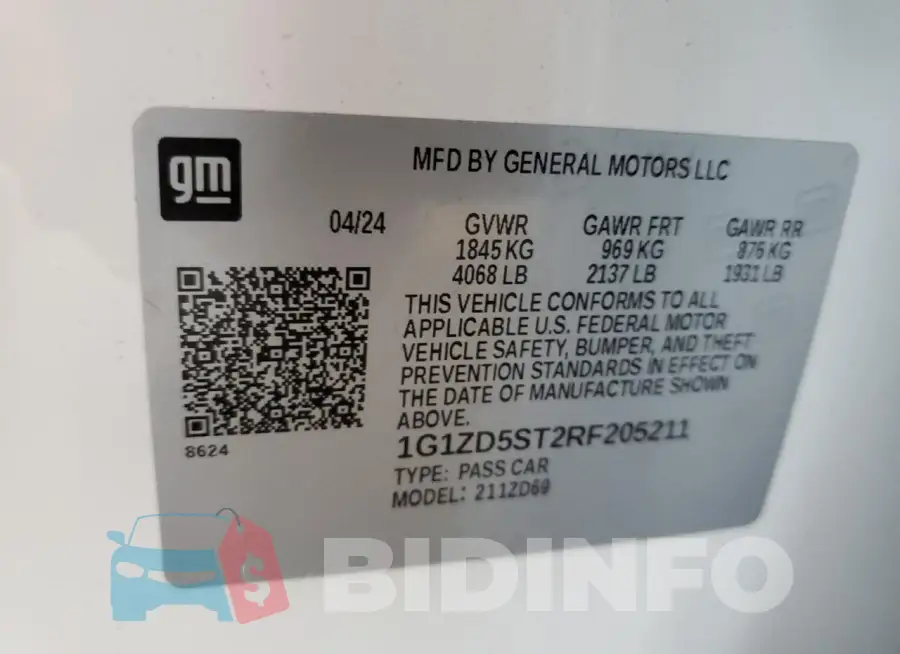 1G1ZD5ST2RF205211 Photo# 12