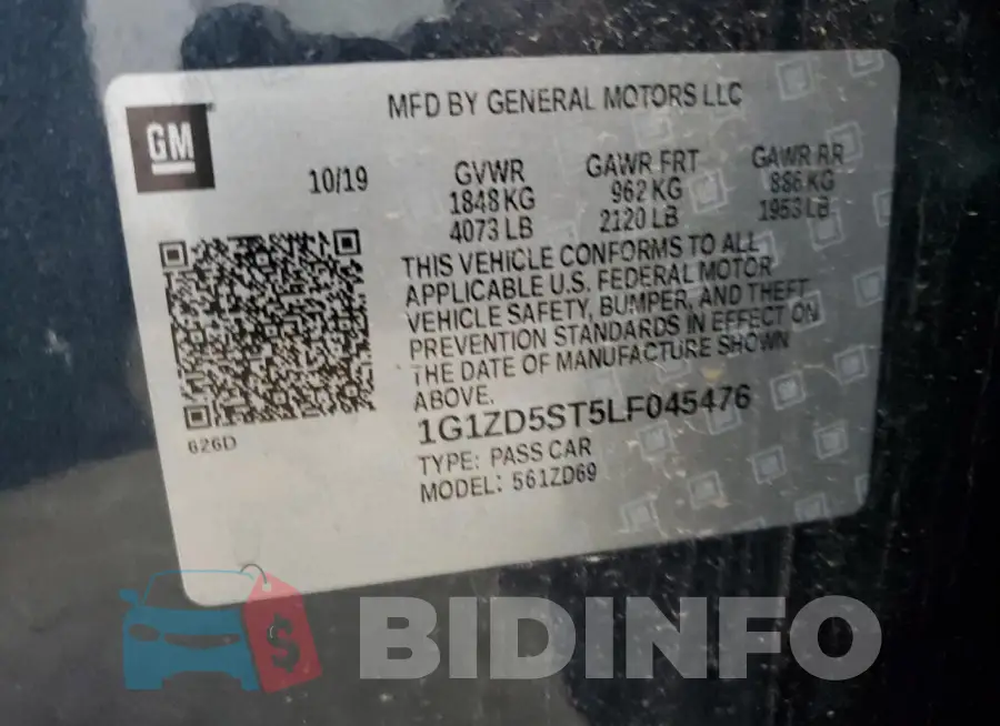 1G1ZD5ST5LF045476 Photo# 12