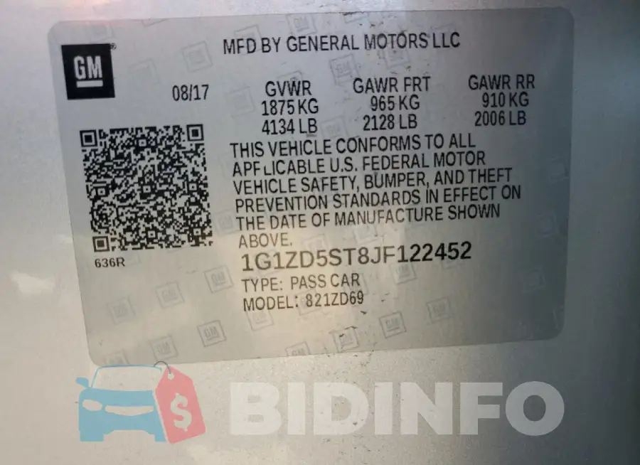 1G1ZD5ST8JF122452 Photo# 12
