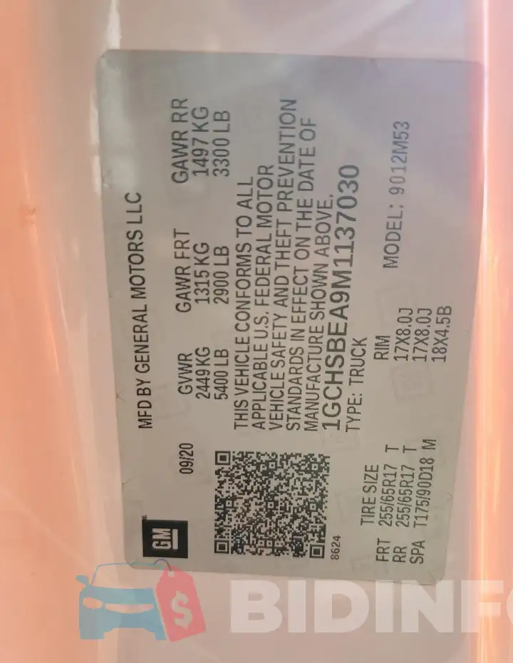 1GCHSBEA9M1137030 Photo# 12