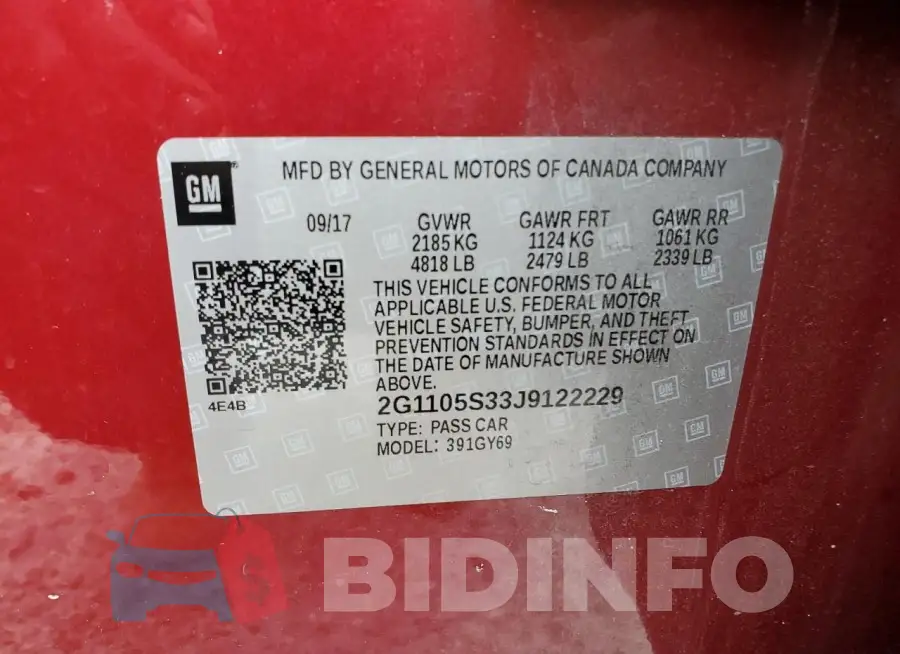 2G1105S33J9122229 Photo# 12