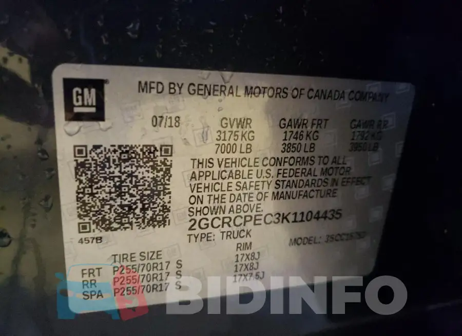 2GCRCPEC3K1104435 Photo# 12