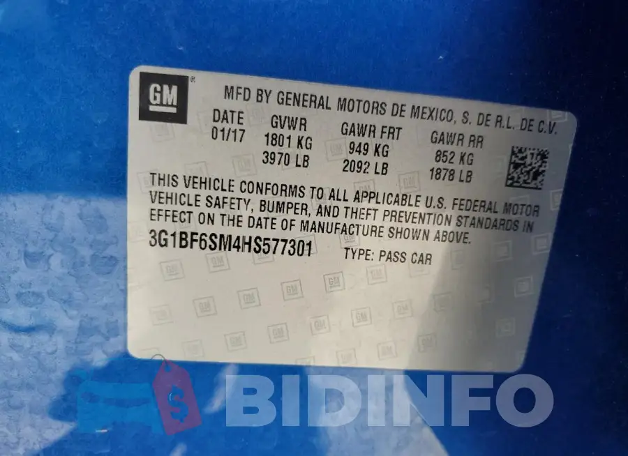 3G1BF6SM4HS577301 Photo# 12