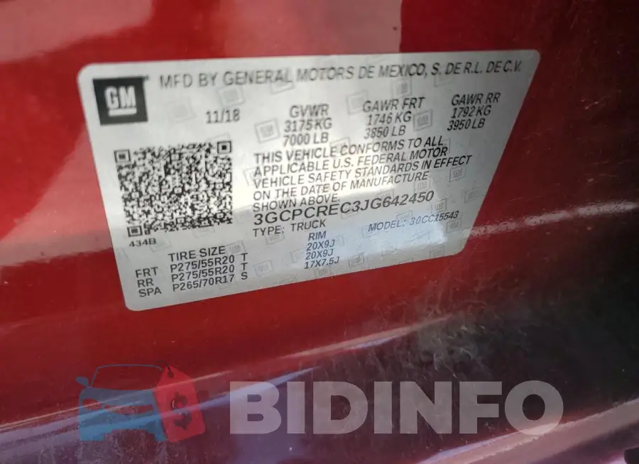 3GCPCREC3JG642450 Photo# 12