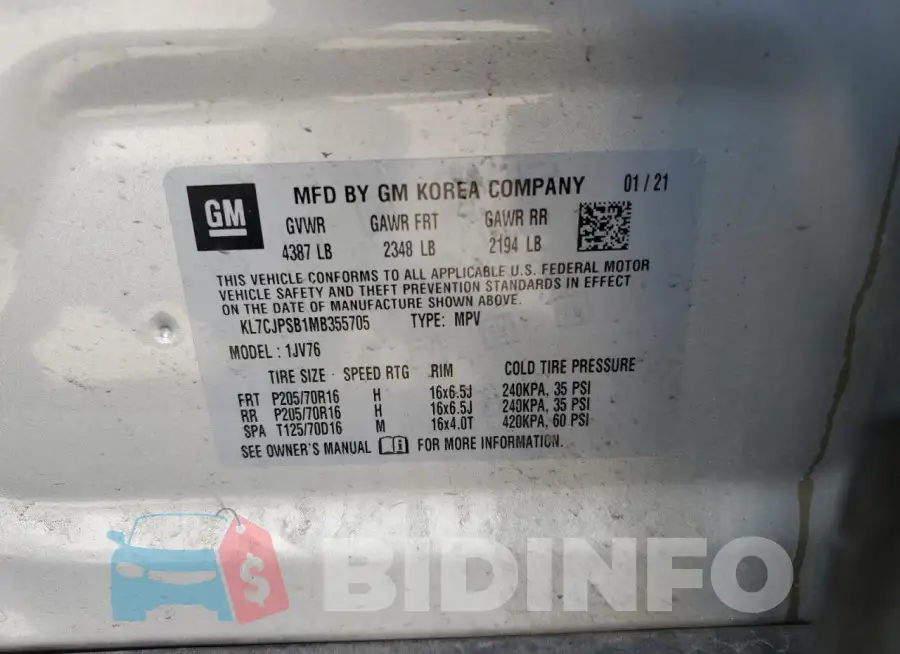 KL7CJPSB1MB355705 Photo# 13
