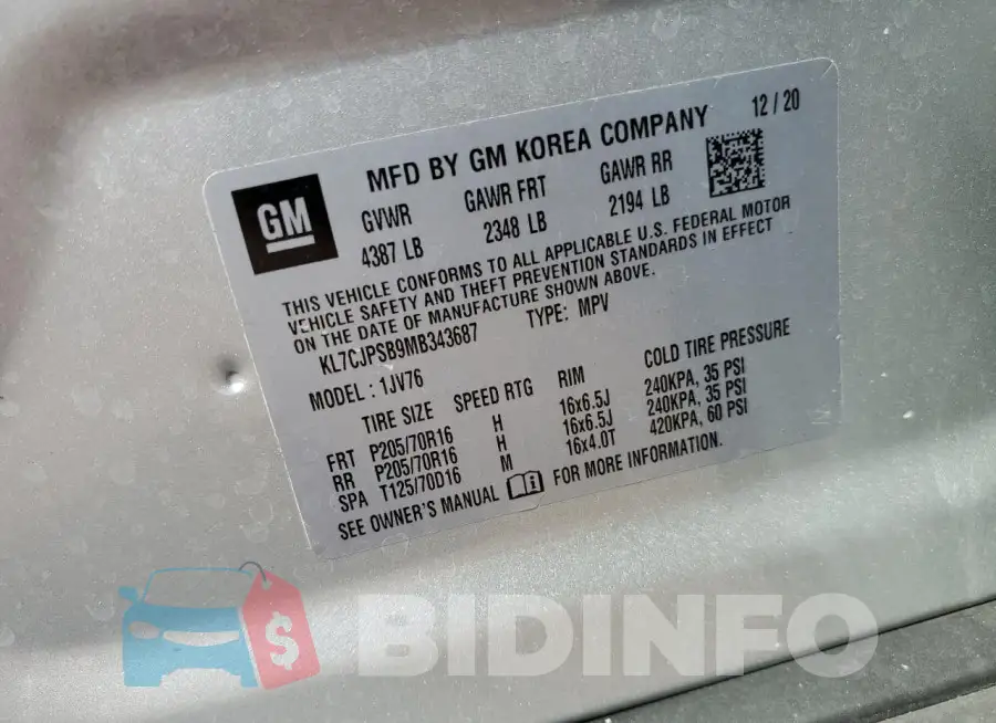 KL7CJPSB9MB343687 Photo# 12