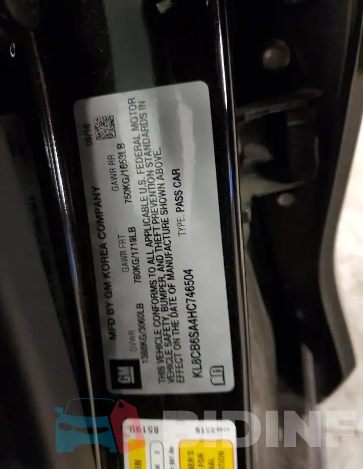 KL8CB6SA4HC746504 Photo# 12