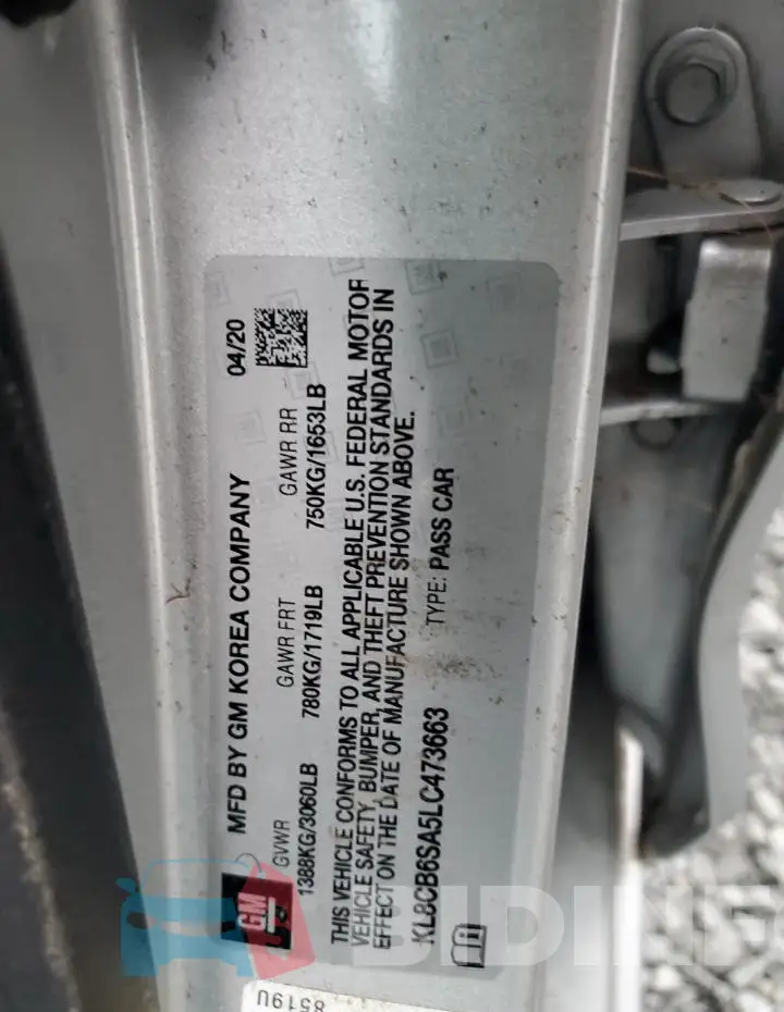 KL8CB6SA5LC473663 Photo# 13