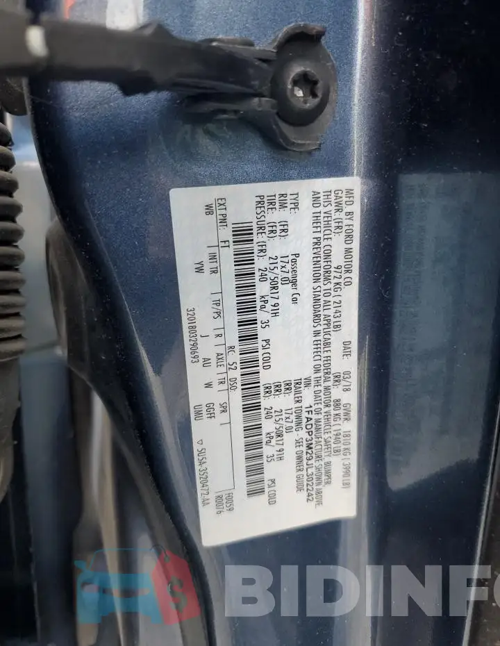 1FADP3M29JL302242 Photo# 13