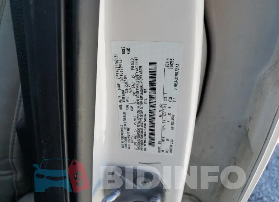 1FMCU9HD2JUB74686 Photo# 12