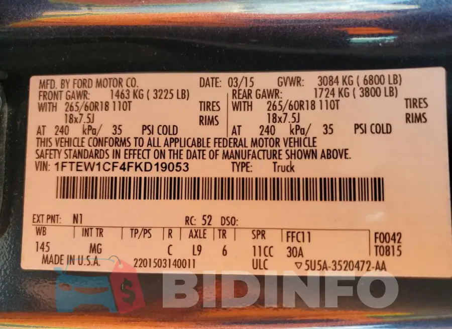 1FTEW1CF4FKD19053 Photo# 12