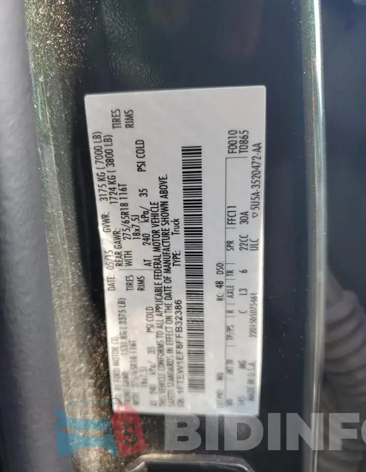 1FTEW1EF8FFB32386 Photo# 12