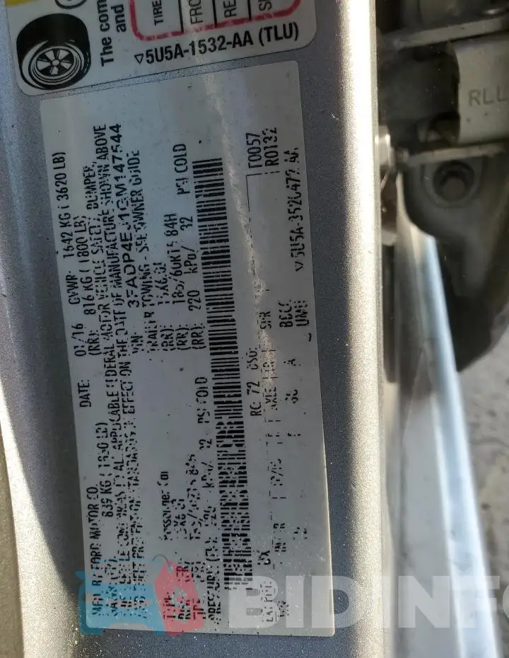 3FADP4EJ1GM147544 Photo# 12