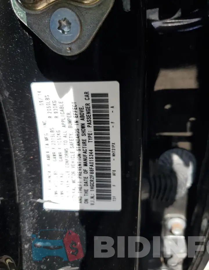 1HGCR2F86FA015344 Photo# 13