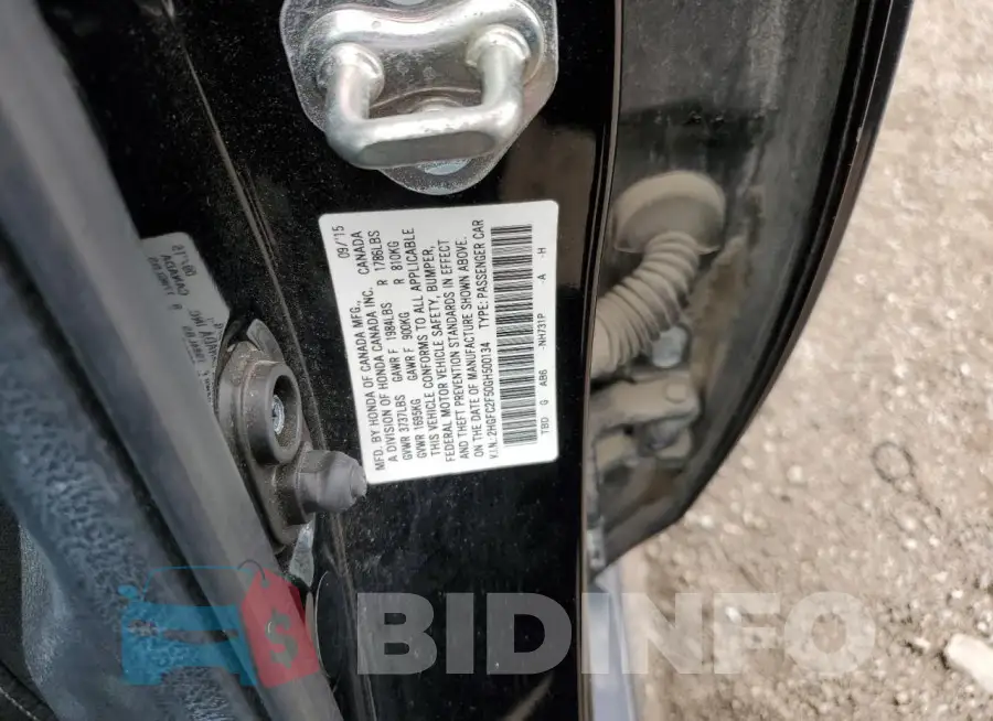 2HGFC2F50GH500134 Photo# 13