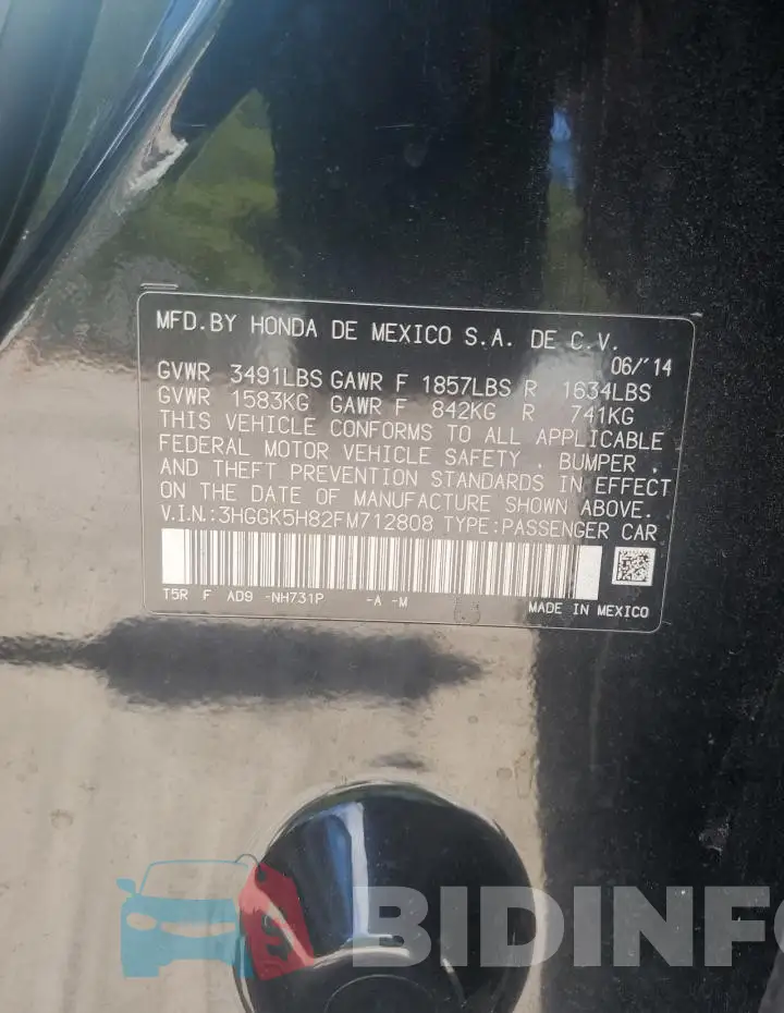 3HGGK5H82FM712808 Photo# 12