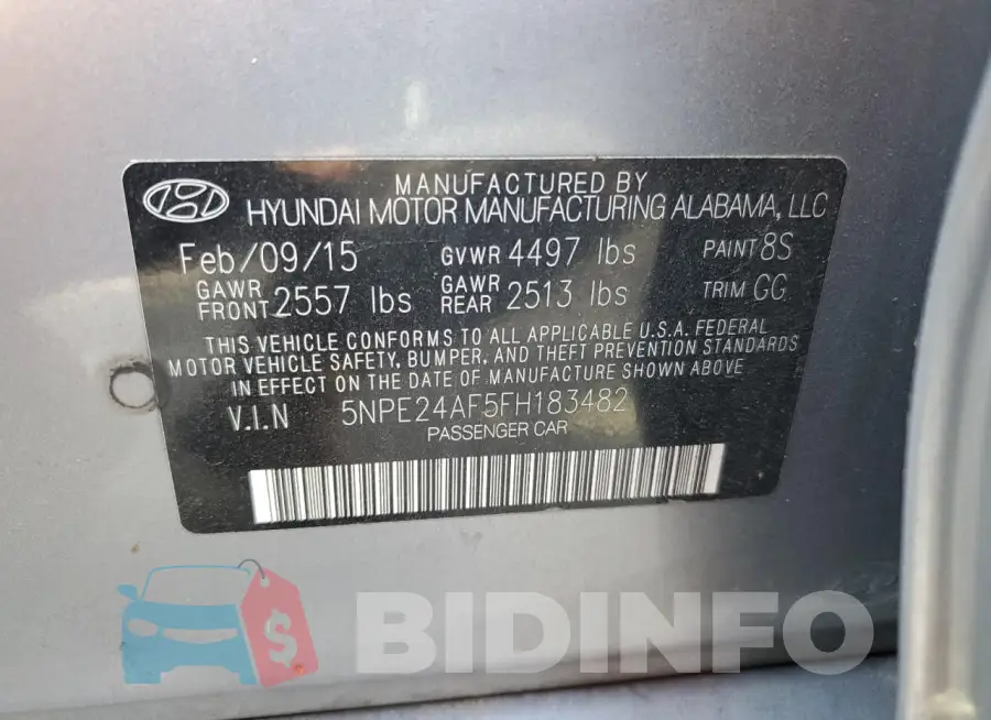 5NPE24AF5FH183482 Photo# 13