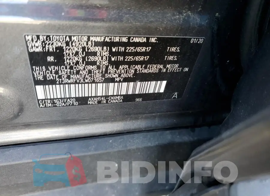 2T3RWRFV3LW071657 Photo# 13