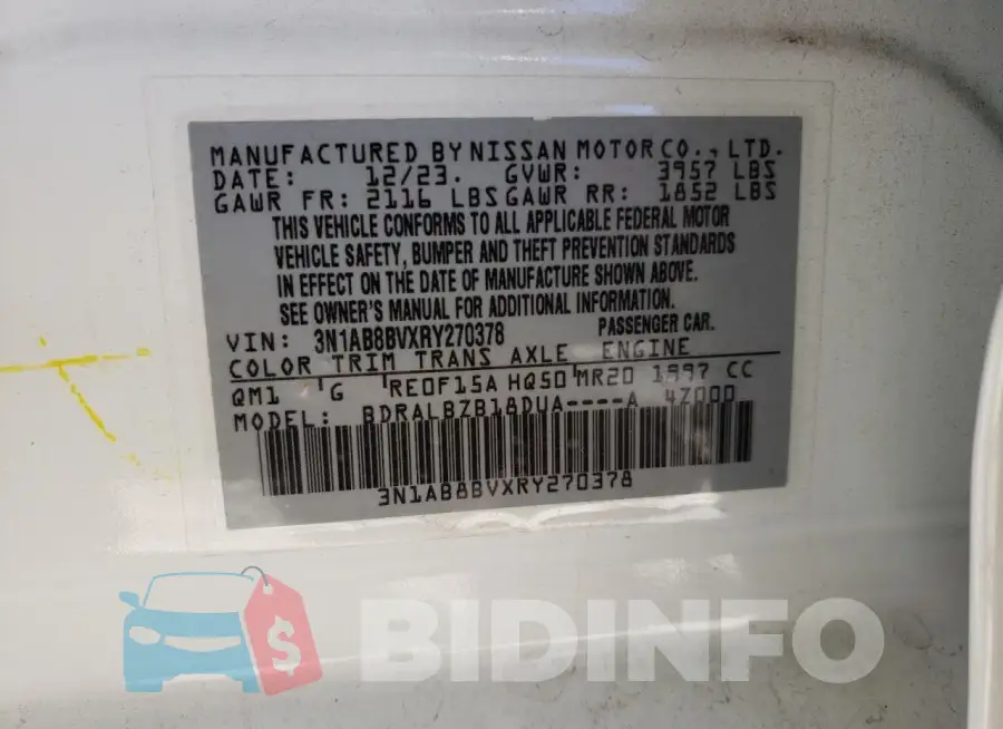 3N1AB8BVXRY270378 Photo# 12