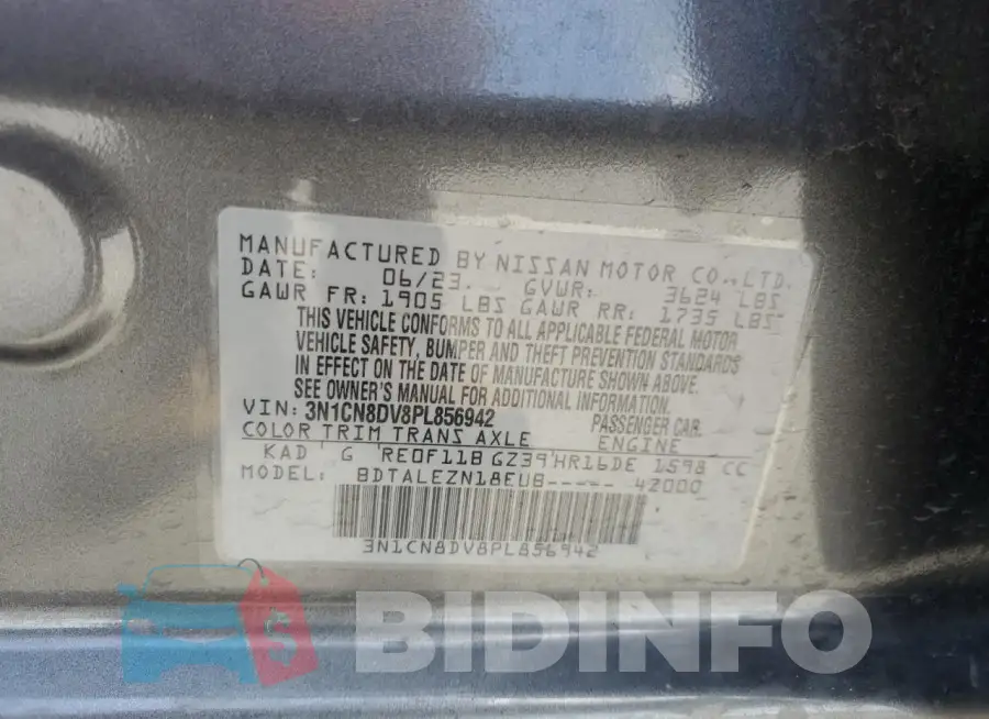 3N1CN8DV8PL856942 Photo# 12