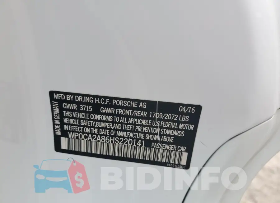 WP0CA2A86HS220141 Photo# 13