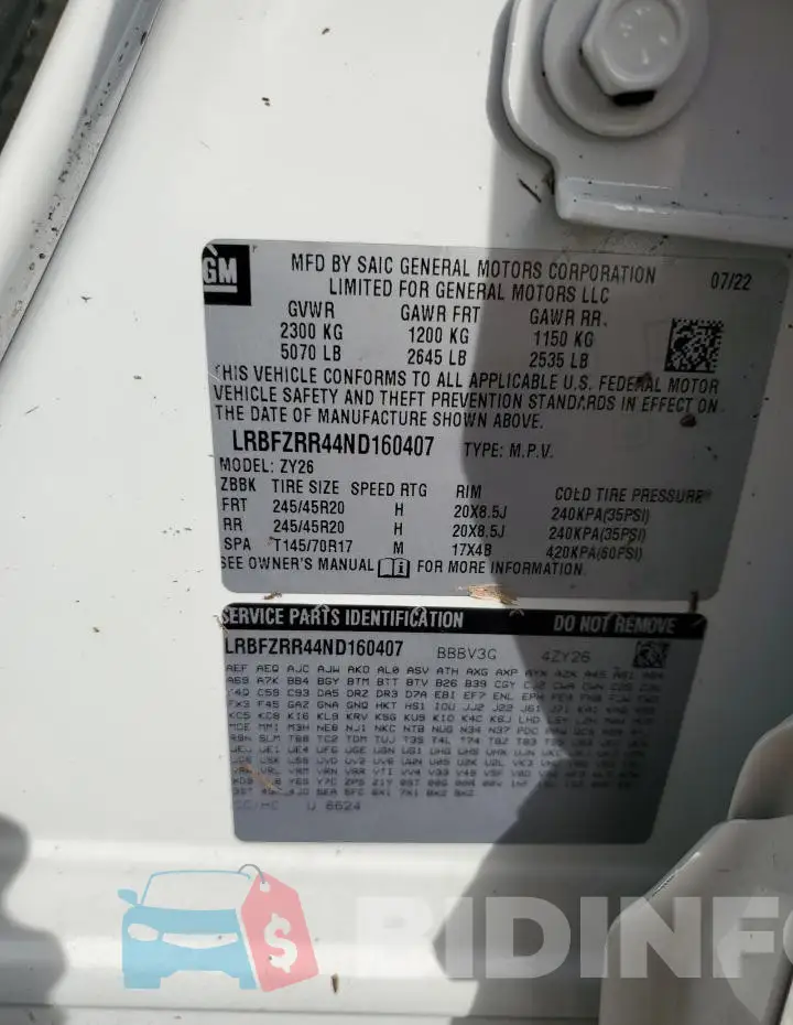 LRBFZRR44ND160407 Photo# 13