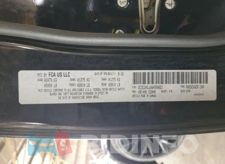 2C3CDXGJ0GH350621 Photo# 12