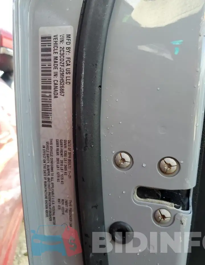 2C3CDZFJ2MH526867 Photo# 13